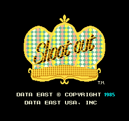 Shoot Out (US) Title Screen